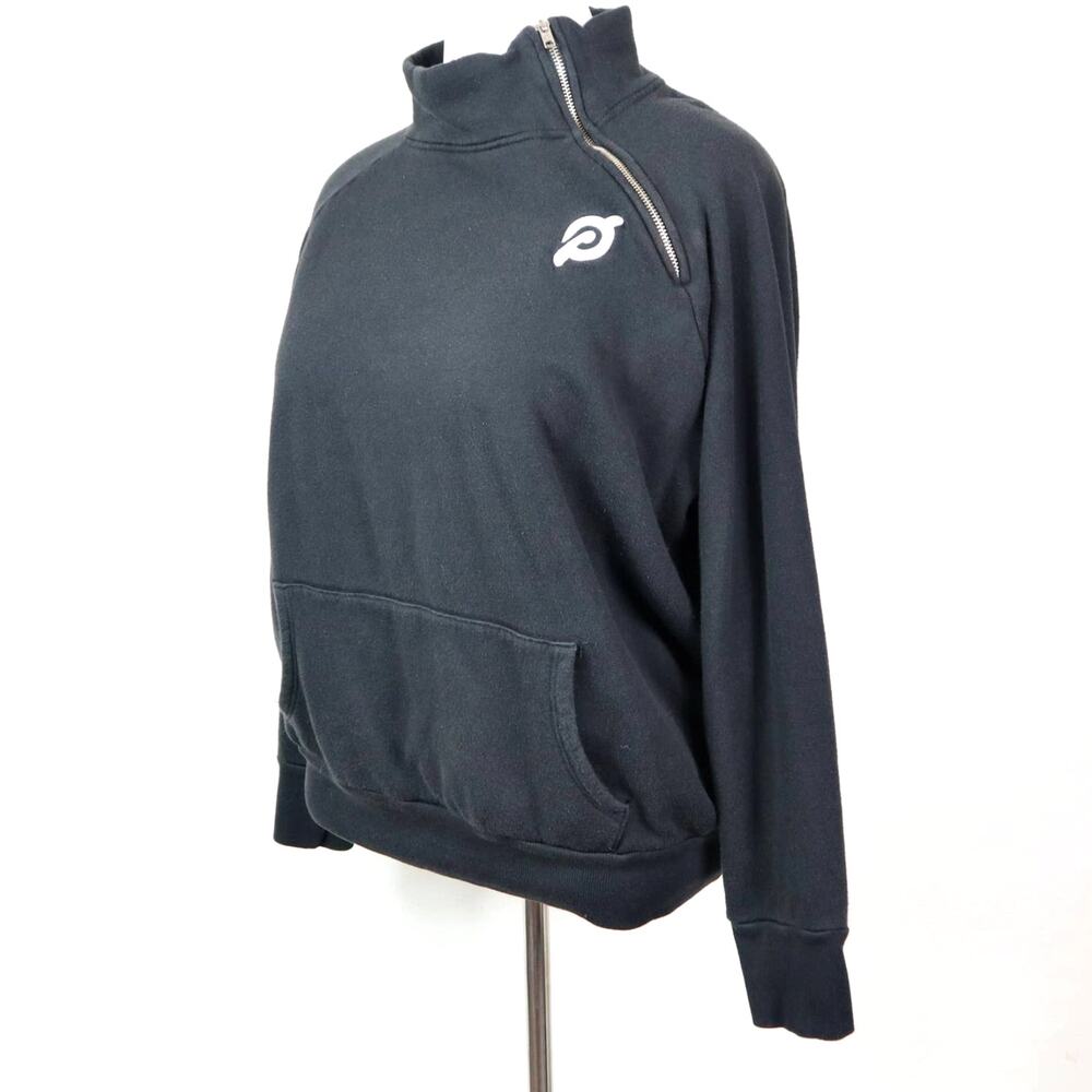 Peloton Size XL Incline Side Zip Pullover Sweatshirt Pockets Black - Picture 1 of 11